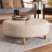 Baxton Studio Vinet Modern and Contemporary Beige Fabric Upholstered Natural Wood Cocktail Ottoman - JY17A200-Beige-Otto