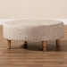 Baxton Studio Vinet Modern and Contemporary Beige Fabric Upholstered Natural Wood Cocktail Ottoman - JY17A200-Beige-Otto
