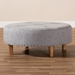 Baxton Studio Vinet Modern and Contemporary Light Gray Fabric Upholstered Natural Wood Cocktail Ottoman - JY17A200-Light Grey-Otto