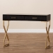 Baxton Studio Carville Modern and Contemporary Dark Brown Faux Leather Upholstered Gold Finished 2-Drawer Console Table - FJ2A035-Dark Brown-Console