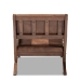 Baxton Studio Rovelyn Rustic Brown Faux Leather Upholstered Walnut Finished Wood Lounge Chair - Rovelyn-Dark Brown/Walnut-CC