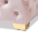 Baxton Studio Avara Glam and Luxe Light Pink Velvet Fabric Upholstered Gold Finished Button Tufted Ottoman - TSFOT029-Light Pink/Gold-Otto