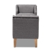 Baxton Studio Perret Modern and Contemporary Gray Linen Fabric Upholstered Oak Brown Finished Wood Bench - TSF7739-Grey/Natural Oak-Bench