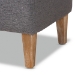Baxton Studio Perret Modern and Contemporary Gray Linen Fabric Upholstered Oak Brown Finished Wood Bench - TSF7739-Grey/Natural Oak-Bench