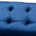 Baxton Studio Perret Modern and Contemporary Royal Blue Velvet Fabric Upholstered Espresso Finished Wood Bench - TSF7739-Dark Royal Blue/Black-Bench