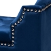 Baxton Studio Perret Modern and Contemporary Royal Blue Velvet Fabric Upholstered Espresso Finished Wood Bench - TSF7739-Dark Royal Blue/Black-Bench