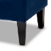 Baxton Studio Perret Modern and Contemporary Royal Blue Velvet Fabric Upholstered Espresso Finished Wood Bench - TSF7739-Dark Royal Blue/Black-Bench