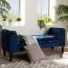 Baxton Studio Perret Modern and Contemporary Royal Blue Velvet Fabric Upholstered Espresso Finished Wood Bench - TSF7739-Dark Royal Blue/Black-Bench