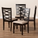 Baxton Studio Lanier Modern and Contemporary Sand Fabric Upholstered Espresso Brown Finished Wood Dining Chair Set of 4 - RH318C-Sand/Dark Brown-DC-4PK