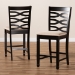 Baxton Studio Lanier Modern and Contemporary Sand Fabric Upholstered Espresso Brown Finished Wood Counter Height Pub Chair Set of 2 - RH318P-Sand/Dark Brown-PC