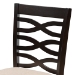 Baxton Studio Lanier Modern and Contemporary Sand Fabric Upholstered Espresso Brown Finished Wood Counter Height Pub Chair Set of 2 - RH318P-Sand/Dark Brown-PC