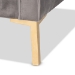 Baxton Studio Zanetta Glam and Luxe Gray Velvet Upholstered Gold Finished Sofa - TSF-7723-Grey/Gold-SF
