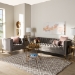 Baxton Studio Zanetta Glam and Luxe Gray Velvet Upholstered Gold Finished 2-Piece Sofa and Lounge Chair Set - TSF-7723-Grey/Gold-2PC Set