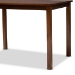 Baxton Studio Abilene Mid-Century Light Brown Fabric Upholstered and Walnut Brown Finished 5-Piece Wood Dining Set - RH3010C-Walnut/Light Brown Dining Set