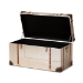 Baxton Studio Bechet French Industrial Silver Metal Storage Trunk - NCC2802M-Silver-Ottoman
