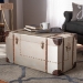 Baxton Studio Bechet French Industrial Silver Metal Storage Trunk - NCC2802M-Silver-Ottoman