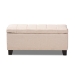 Baxton Studio Fera Modern and Contemporary Beige Fabric Upholstered Storage Ottoman - WS-2005-P-Beige-OTTO