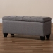 Baxton Studio Fera Modern and Contemporary Gray Fabric Upholstered Storage Ottoman - WS-2005-P-Grey-OTTO