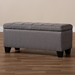 Baxton Studio Fera Modern and Contemporary Gray Fabric Upholstered Storage Ottoman - WS-2005-P-Grey-OTTO