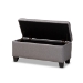 Baxton Studio Fera Modern and Contemporary Gray Fabric Upholstered Storage Ottoman - WS-2005-P-Grey-OTTO