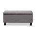 Baxton Studio Fera Modern and Contemporary Gray Fabric Upholstered Storage Ottoman - WS-2005-P-Grey-OTTO