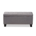 Baxton Studio Fera Modern and Contemporary Gray Fabric Upholstered Storage Ottoman - WS-2005-P-Grey-OTTO