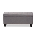 Baxton Studio Fera Modern and Contemporary Gray Fabric Upholstered Storage Ottoman - WS-2005-P-Grey-OTTO