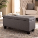 Baxton Studio Fera Modern and Contemporary Gray Fabric Upholstered Storage Ottoman - WS-2005-P-Grey-OTTO