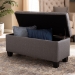 Baxton Studio Fera Modern and Contemporary Gray Fabric Upholstered Storage Ottoman - WS-2005-P-Grey-OTTO