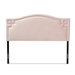 Baxton Studio Aubrey Modern and Contemporary Light Pink Velvet Fabric Upholstered Full Size Headboard - BBT6563-Light Pink-HB-Full