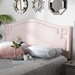Baxton Studio Aubrey Modern and Contemporary Light Pink Velvet Fabric Upholstered Full Size Headboard - BBT6563-Light Pink-HB-Full