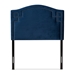 Baxton Studio Aubrey Modern and Contemporary Royal Blue Velvet Fabric Upholstered Twin Size Headboard - BBT6563-Navy Blue-HB-Twin