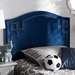 Baxton Studio Aubrey Modern and Contemporary Royal Blue Velvet Fabric Upholstered Twin Size Headboard - BBT6563-Navy Blue-HB-Twin