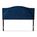 Baxton Studio Aubrey Modern and Contemporary Royal Blue Velvet Fabric Upholstered King Size Headboard - BBT6563-Navy Blue-HB-King
