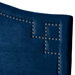 Baxton Studio Aubrey Modern and Contemporary Royal Blue Velvet Fabric Upholstered Queen Size Headboard - BBT6563-Navy Blue-HB-Queen