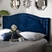 Baxton Studio Aubrey Modern and Contemporary Royal Blue Velvet Fabric Upholstered Full Size Headboard - BBT6563-Navy Blue-HB-Full