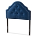 Baxton Studio Cora Modern and Contemporary Royal Blue Velvet Fabric Upholstered Twin Size Headboard
