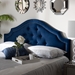 Baxton Studio Cora Modern and Contemporary Royal Blue Velvet Fabric Upholstered Full Size Headboard - BBT6564-Navy Blue-HB-Full