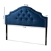 Baxton Studio Cora Modern and Contemporary Royal Blue Velvet Fabric Upholstered King Size Headboard - BBT6564-Navy Blue-HB-King