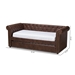 Baxton Studio Mabelle Modern and Contemporary Brown Faux Leather Upholstered Daybed with Trundle - Ashley-Brown-Daybed