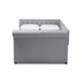 Baxton Studio Mabelle Modern and Contemporary Gray Fabric Upholstered Full Size Daybed with Trundle - Ashley-Grey-Daybed-F/T