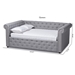 Baxton Studio Mabelle Modern and Contemporary Gray Fabric Upholstered Full Size Daybed - Ashley-Grey-Daybed-Full