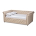 Baxton Studio Mabelle Modern and Contemporary Beige Fabric Upholstered Full Size Daybed