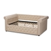 Baxton Studio Mabelle Modern and Contemporary Beige Fabric Upholstered Full Size Daybed - Ashley-Beige-Daybed-Full