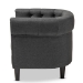 Baxton Studio Bisset Classic and Traditional Gray Fabric Upholstered Chesterfield Chair - 1809-Grey-CC