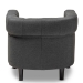 Baxton Studio Bisset Classic and Traditional Gray Fabric Upholstered Chesterfield Chair - 1809-Grey-CC