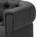 Baxton Studio Bisset Classic and Traditional Gray Fabric Upholstered Chesterfield Chair - 1809-Grey-CC