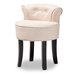 Baxton Studio Cerise Classic and Traditional Small Beige Fabric Upholstered Accent Chair
