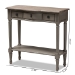 Baxton Studio Noelle French Provincial Gray Finished 1-Drawer Wood Console Table - AGE11-Console