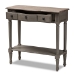 Baxton Studio Noelle French Provincial Gray Finished 1-Drawer Wood Console Table - AGE11-Console